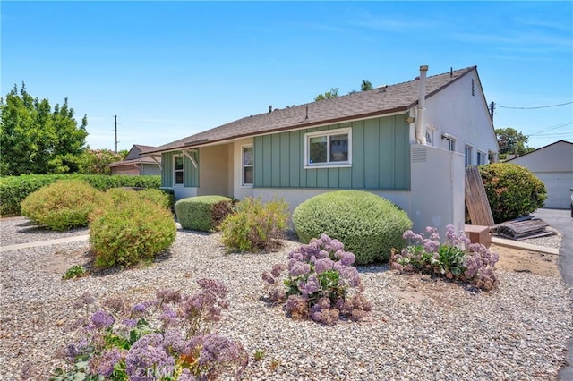 16918 Baltar St, Van Nuys, CA 91406 - ranch-style home with board and batten siding and a shingled roof
