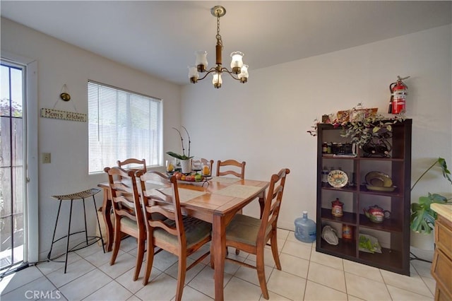 2130 Ocean St, Oceano, CA 93445 - dining area with a chandelier and light tile patterned floors
