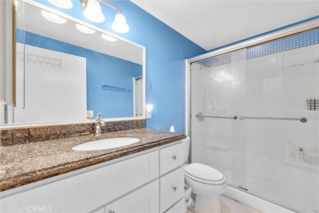 10642 Shoreline Dr Unit 80, Norwalk, CA 90650 - bathroom with a stall shower, vanity, and tile patterned floors