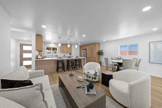 1654 Yale St, Chula Vista, CA 91913 - living room with recessed lighting and light wood-type flooring