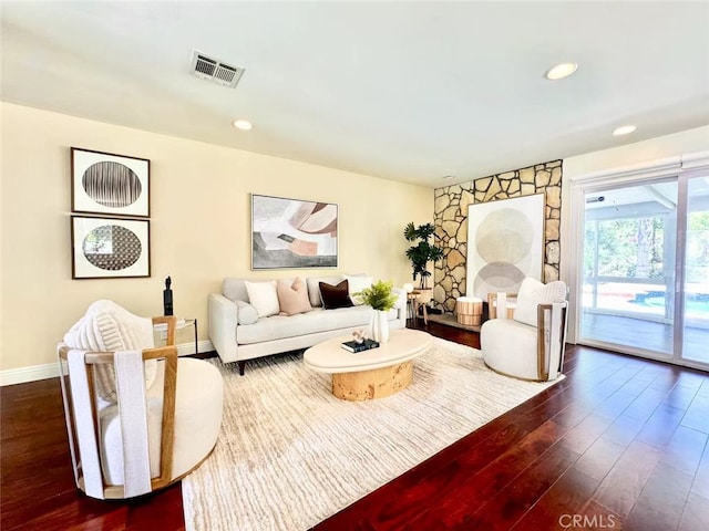 21315 Pinehill Ln, Diamond Bar, CA 91765 - living room with dark wood-style flooring and recessed lighting