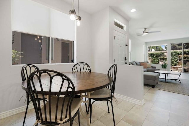 1148 Valdivia Ct, Chula Vista, CA 91910 - dining area featuring ceiling fan and light tile patterned floors