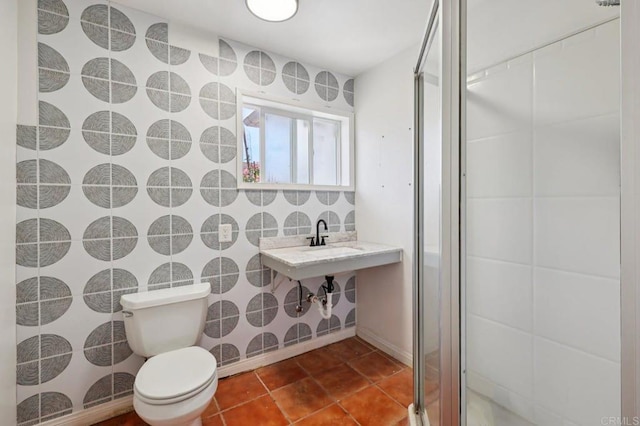 1220 Palomar Ter, Escondido, CA 92027 - bathroom with a shower stall and tile patterned floors