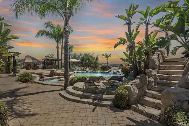 14786 Cool Valley Ranch Rd, Valley Center, CA 92082 - swimming pool featuring a patio area and a gazebo