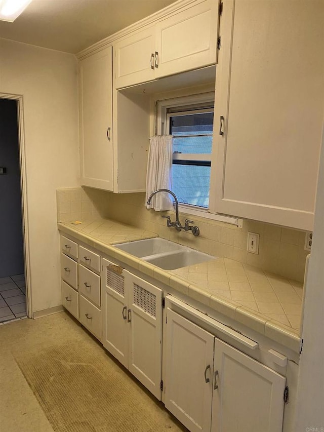 4547 Contour Blvd, San Diego, CA 92115 - kitchen featuring tile countertops and white cabinetry