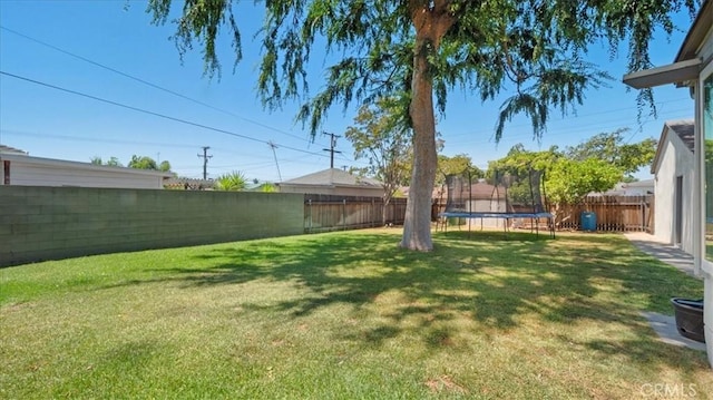 1193 Winston Ct, Upland, CA 91786 - fenced backyard featuring a trampoline