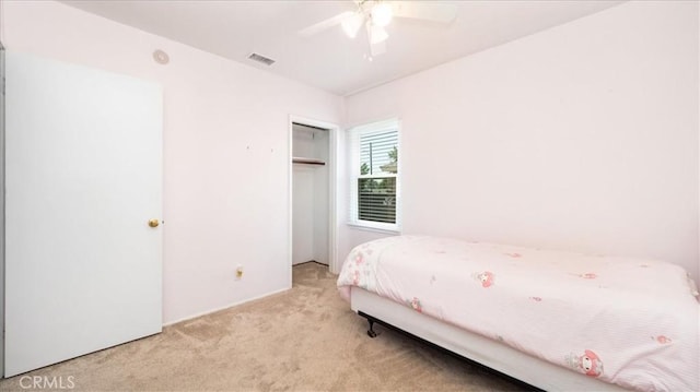 1193 Winston Ct, Upland, CA 91786 - bedroom featuring carpet floors, a closet, and ceiling fan