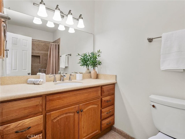 9531 Via Ricardo, Sun Valley, CA 91504 - full bathroom with vanity, a tile shower, and tile patterned floors