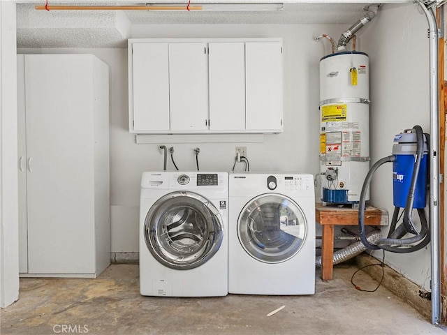 9531 Via Ricardo, Sun Valley, CA 91504 - laundry area featuring secured water heater, cabinet space, and independent washer and dryer
