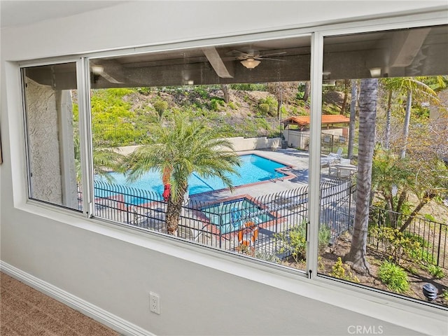 9531 Via Ricardo, Sun Valley, CA 91504 - detailed view of baseboards and a ceiling fan