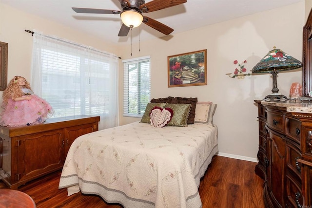 836 Yankee Point Way, Oceanside, CA 92058 - bedroom with dark wood finished floors and ceiling fan