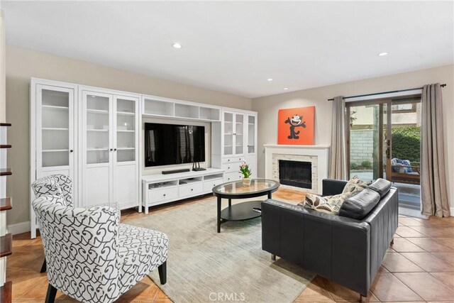 887 San Juan Cir, Duarte, CA 91010 - living room with a fireplace and recessed lighting