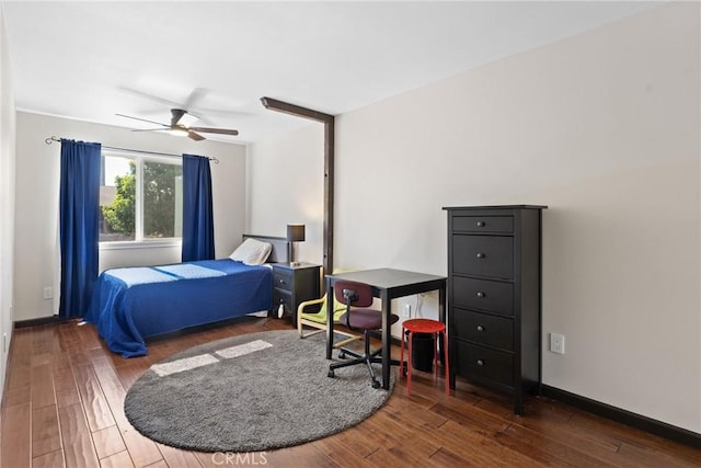 887 San Juan Cir, Duarte, CA 91010 - bedroom with wood finished floors and a ceiling fan