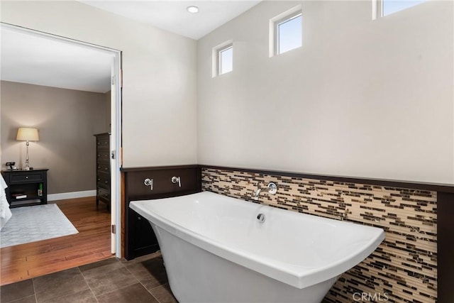 887 San Juan Cir, Duarte, CA 91010 - bathroom with a soaking tub and wood finished floors