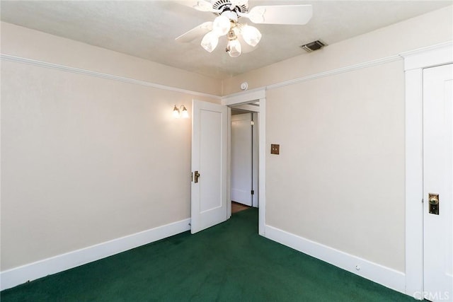 845 N Curtis Ave, Alhambra, CA 91801 - unfurnished bedroom with dark colored carpet, a ceiling fan, and a closet