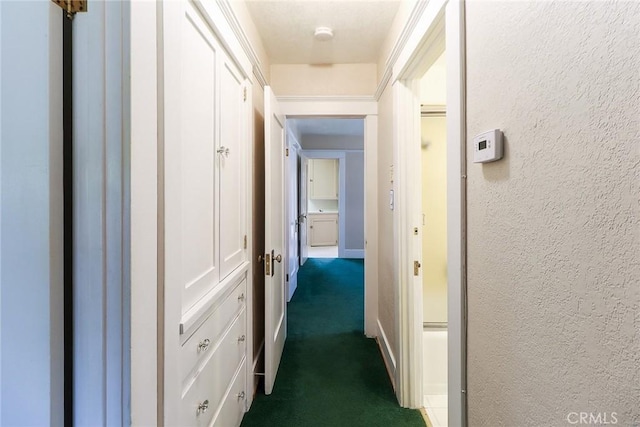 845 N Curtis Ave, Alhambra, CA 91801 - hallway featuring a textured wall and dark colored carpet