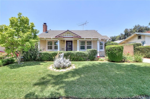 845 N Curtis Ave, Alhambra, CA 91801 - bungalow-style house featuring a front yard and a chimney