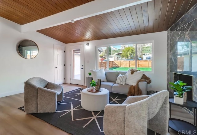 9753 Ivanho St, Spring Valley, CA 91977 - living room featuring wooden ceiling and wood finished floors