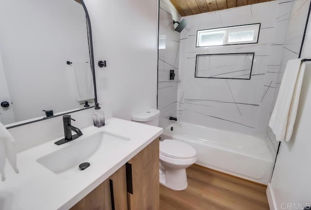 9753 Ivanho St, Spring Valley, CA 91977 - full bathroom with vanity, shower / tub combination, and wood finished floors