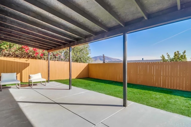 9753 Ivanho St, Spring Valley, CA 91977 - fenced backyard featuring a mountain view and a patio area