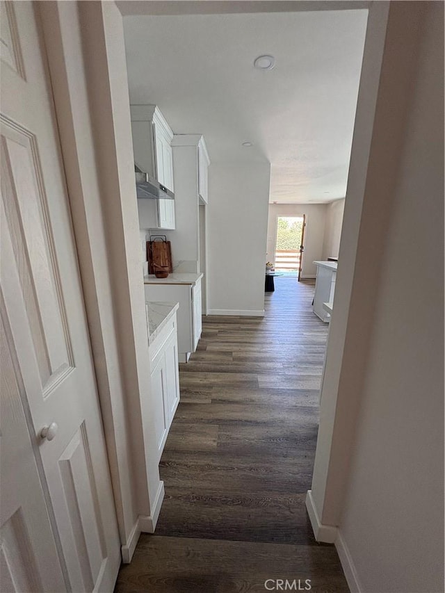 1526 W 54th St, Los Angeles, CA 90062 - hall featuring dark wood-style floors