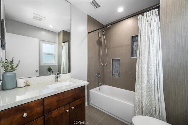 4513 E Cervato St, Long Beach, CA 90815 - bathroom featuring vanity and shower / tub combo with curtain