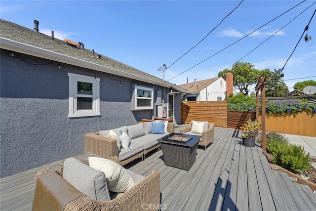 4513 E Cervato St, Long Beach, CA 90815 - deck featuring an outdoor living space with a fire pit