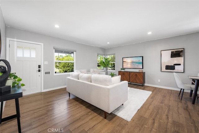 4513 E Cervato St, Long Beach, CA 90815 - living room with wood finished floors and recessed lighting