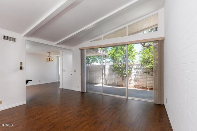 777 E Valley Blvd Unit 142, Alhambra, CA 91801 - empty room featuring a chandelier and wood finished floors