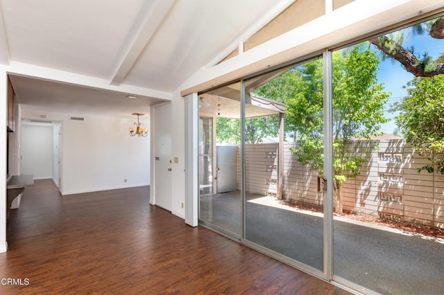 777 E Valley Blvd Unit 142, Alhambra, CA 91801 - spare room featuring wood finished floors and a chandelier