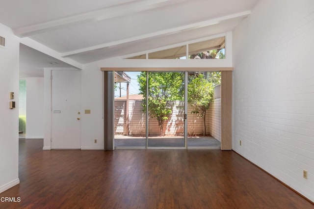 777 E Valley Blvd Unit 142, Alhambra, CA 91801 - empty room featuring wood finished floors and brick wall