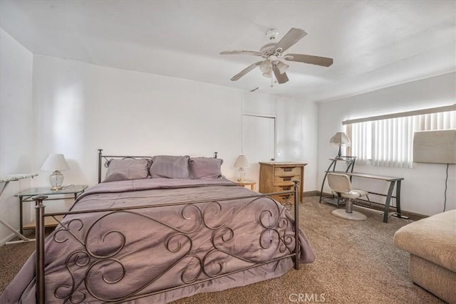 60810 Sunrise Rd, Whitewater, CA 92282 - bedroom with carpet and ceiling fan