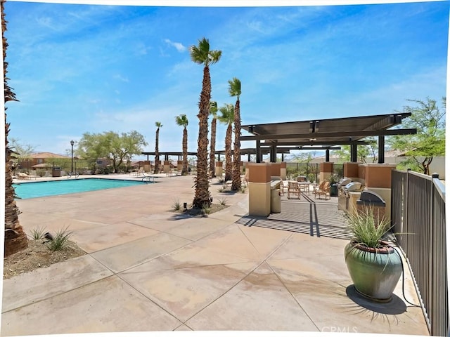 11576 S Crescent St, Desert Hot Springs, CA 92240 - community pool with a patio area