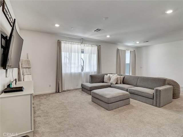 11576 S Crescent St, Desert Hot Springs, CA 92240 - living room with light colored carpet and recessed lighting
