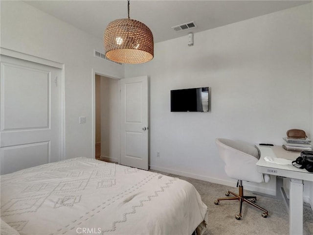 11576 S Crescent St, Desert Hot Springs, CA 92240 - carpeted bedroom with baseboards and a desk