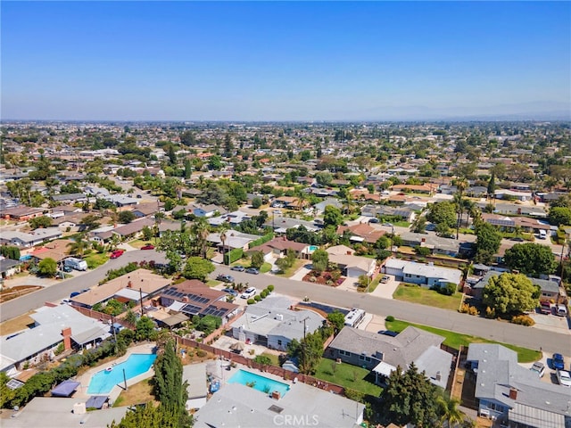 9802 Swallow Ln, Garden Grove, CA 92841 - aerial perspective of suburban area with a pool area