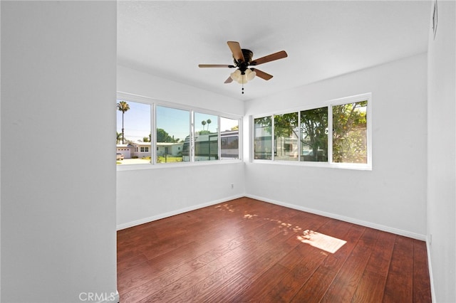 9802 Swallow Ln, Garden Grove, CA 92841 - empty room with plenty of natural light, wood-type flooring, and ceiling fan