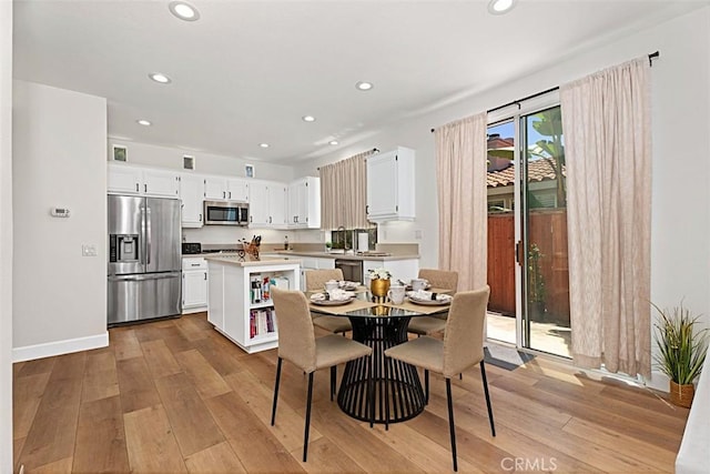 35 Colony Way, Aliso Viejo, CA 92656 - dining space with light wood-type flooring and recessed lighting