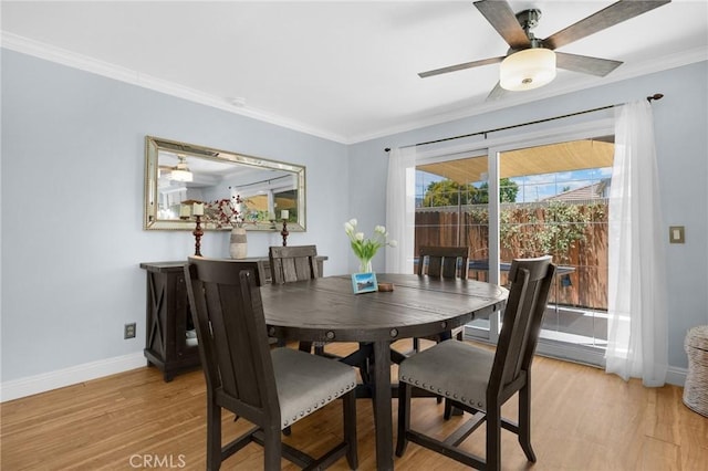 1935 Adobe Ave, Corona, CA 92882 - dining space featuring a ceiling fan, ornamental molding, and light wood-type flooring