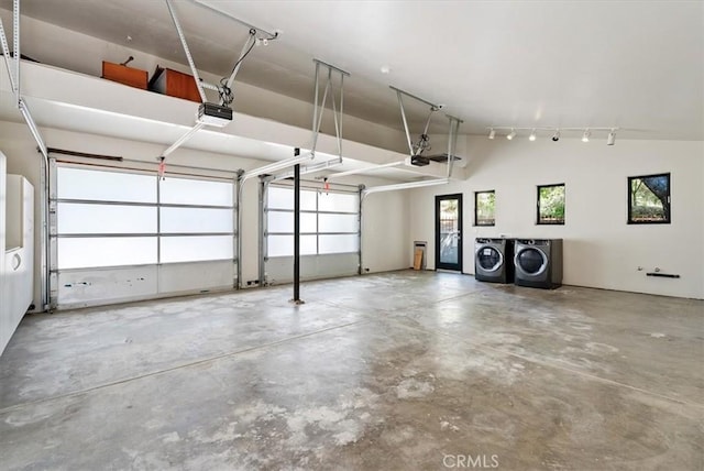 4190 Shadow Canyon Rd, Templeton, CA 93465 - garage featuring independent washer and dryer and a garage door opener