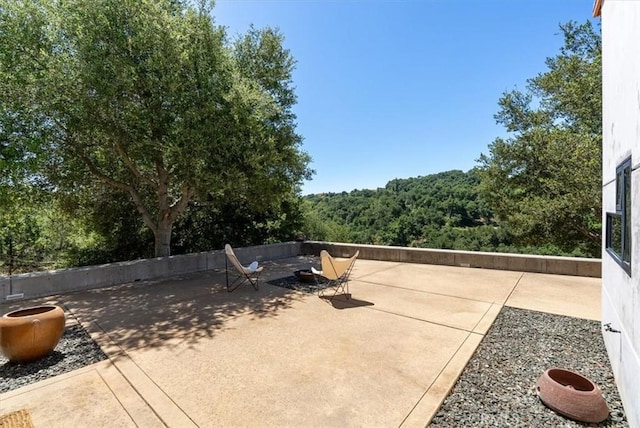 4190 Shadow Canyon Rd, Templeton, CA 93465 - view of patio / terrace with an outdoor fire pit and a view of trees