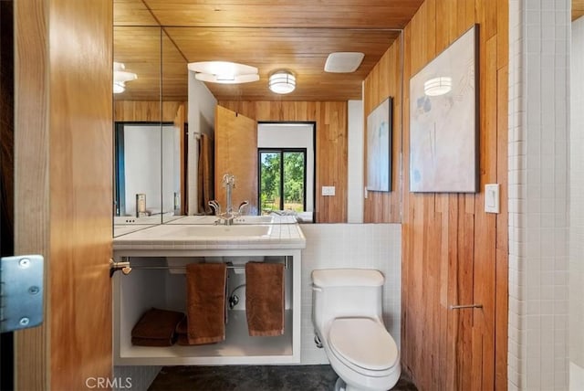 4190 Shadow Canyon Rd, Templeton, CA 93465 - bathroom featuring wooden walls and vanity