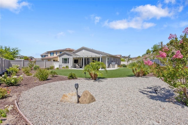 28816 Sedge Ln, Saugus, CA 91350 - rear view of property featuring a fenced backyard and a patio area