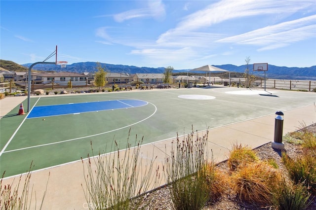 28816 Sedge Ln, Saugus, CA 91350 - view of sport court featuring community basketball court and a mountain view