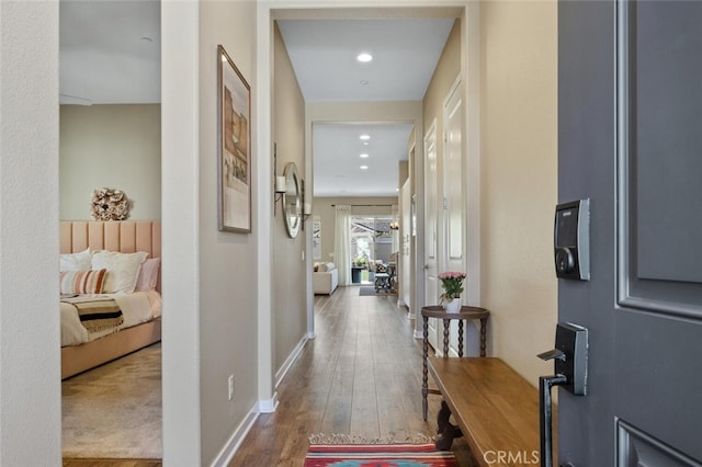 28816 Sedge Ln, Saugus, CA 91350 - hall with wood finished floors and recessed lighting