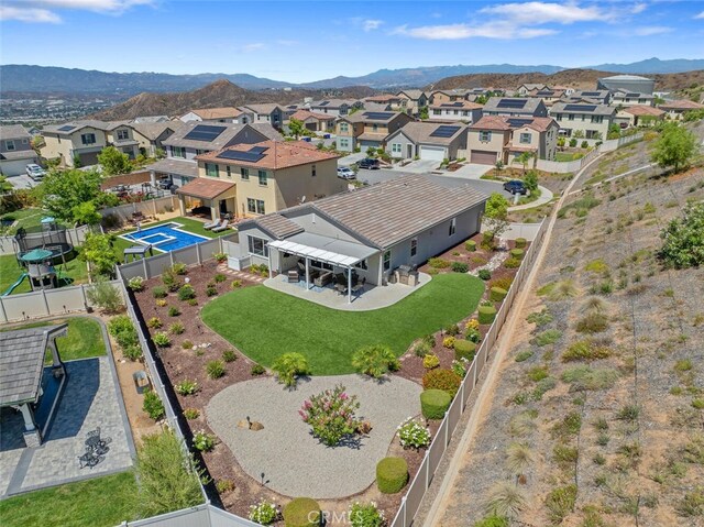 28816 Sedge Ln, Saugus, CA 91350 - aerial perspective of suburban area featuring a mountainous background