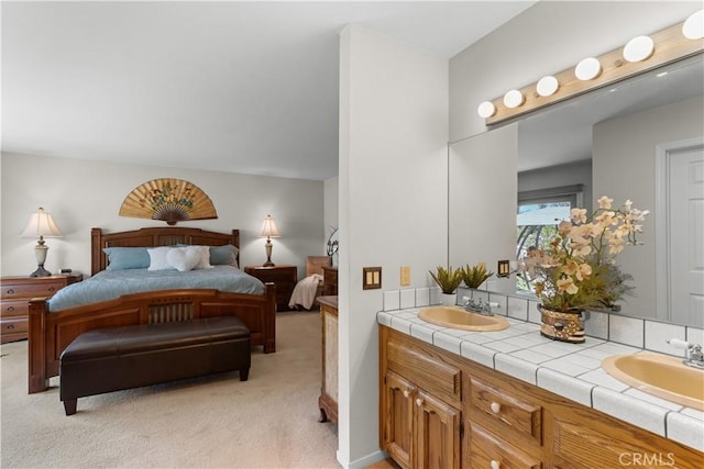 181 Eucalyptus Rd, Nipomo, CA 93444 - bedroom featuring a sink and light carpet