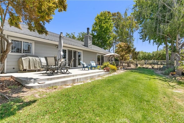 181 Eucalyptus Rd, Nipomo, CA 93444 - rear view of property featuring a patio and a chimney