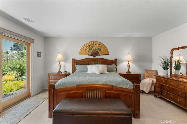 181 Eucalyptus Rd, Nipomo, CA 93444 - bedroom with light carpet and access to outside
