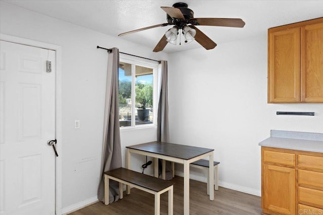 28880 Mac Tan Rd, Valley Center, CA 92082 - dining space featuring light wood finished floors and ceiling fan